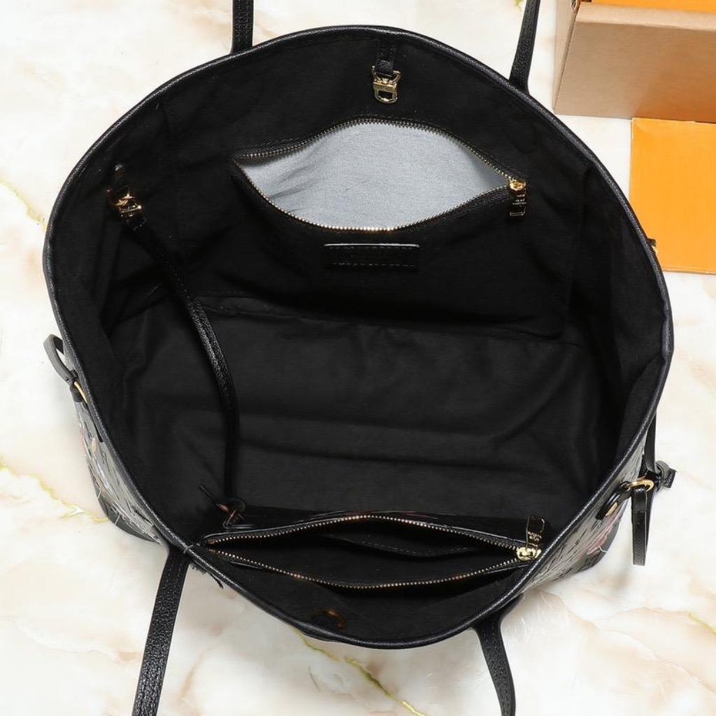 Louis Vuitton X Takashi Murakami Neverfull MM Black 31Cm M13675