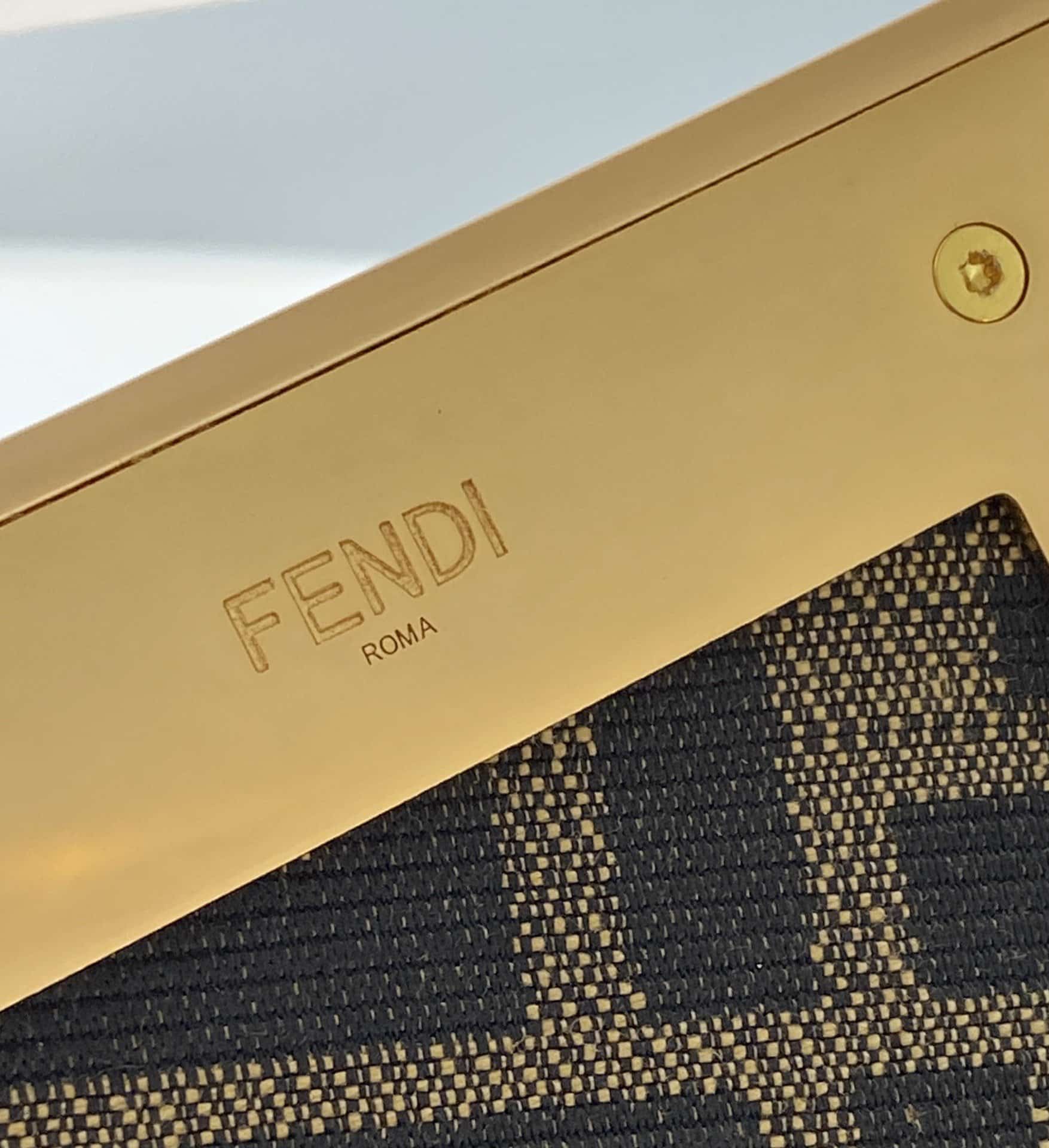 Fendi First Small Laminate Leather Bag Gold 24cm 8BP129AISPF0RXU