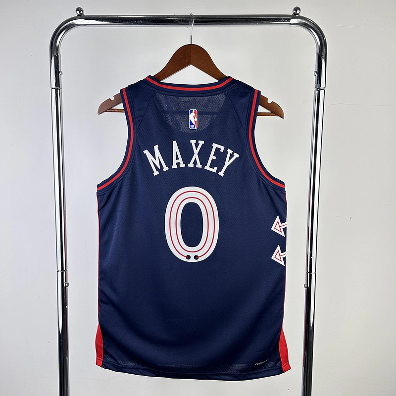 2024 NBA Philadelphia 76ers 0 MAXEY Basketball Jersey