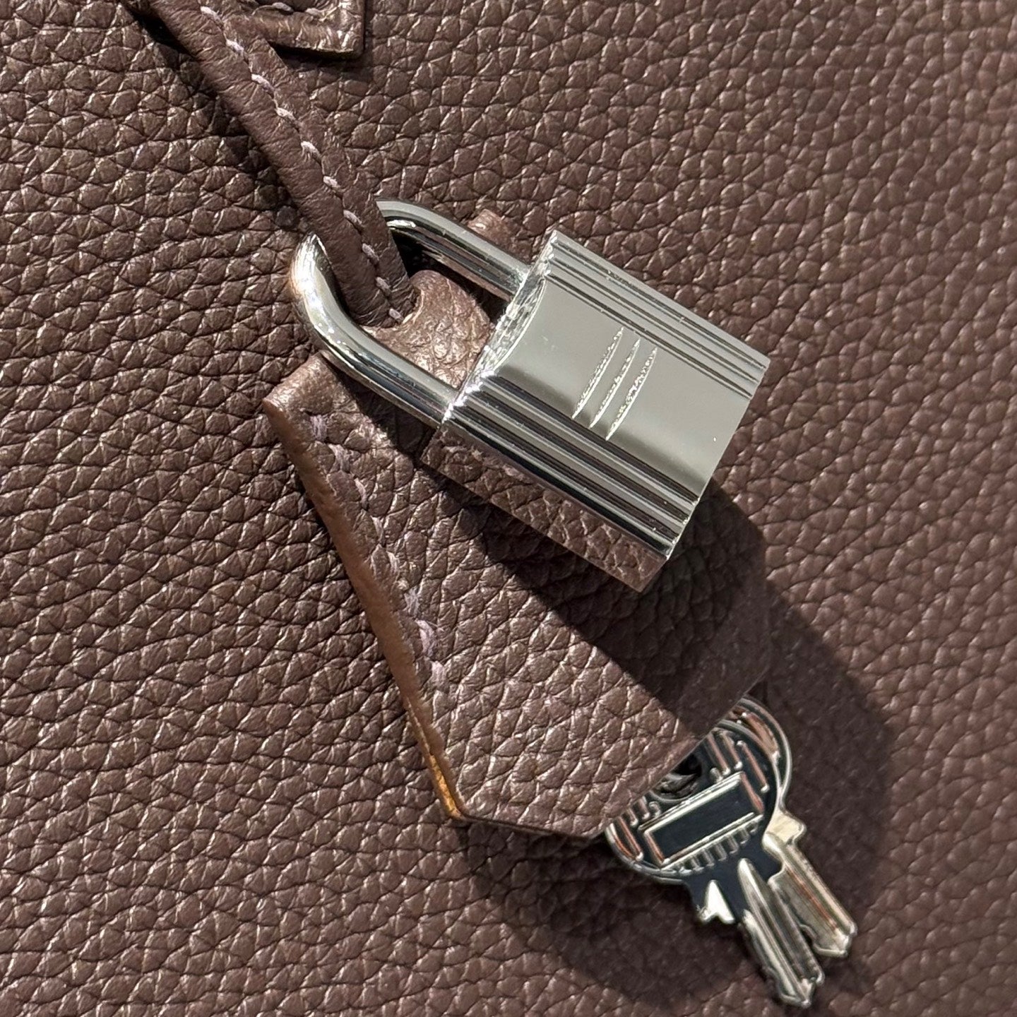 Hermes Birkin 25Cm Cafe Togo Leather Silver Hardware 237502