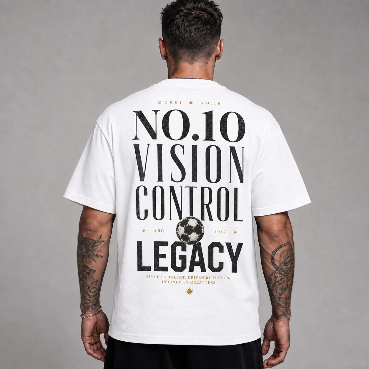 Messi World Cup Printed T-Shirt Unisex Loose Fit T-Shirt 100% Cotton Soft Comfortable Summer Casual Printed Top