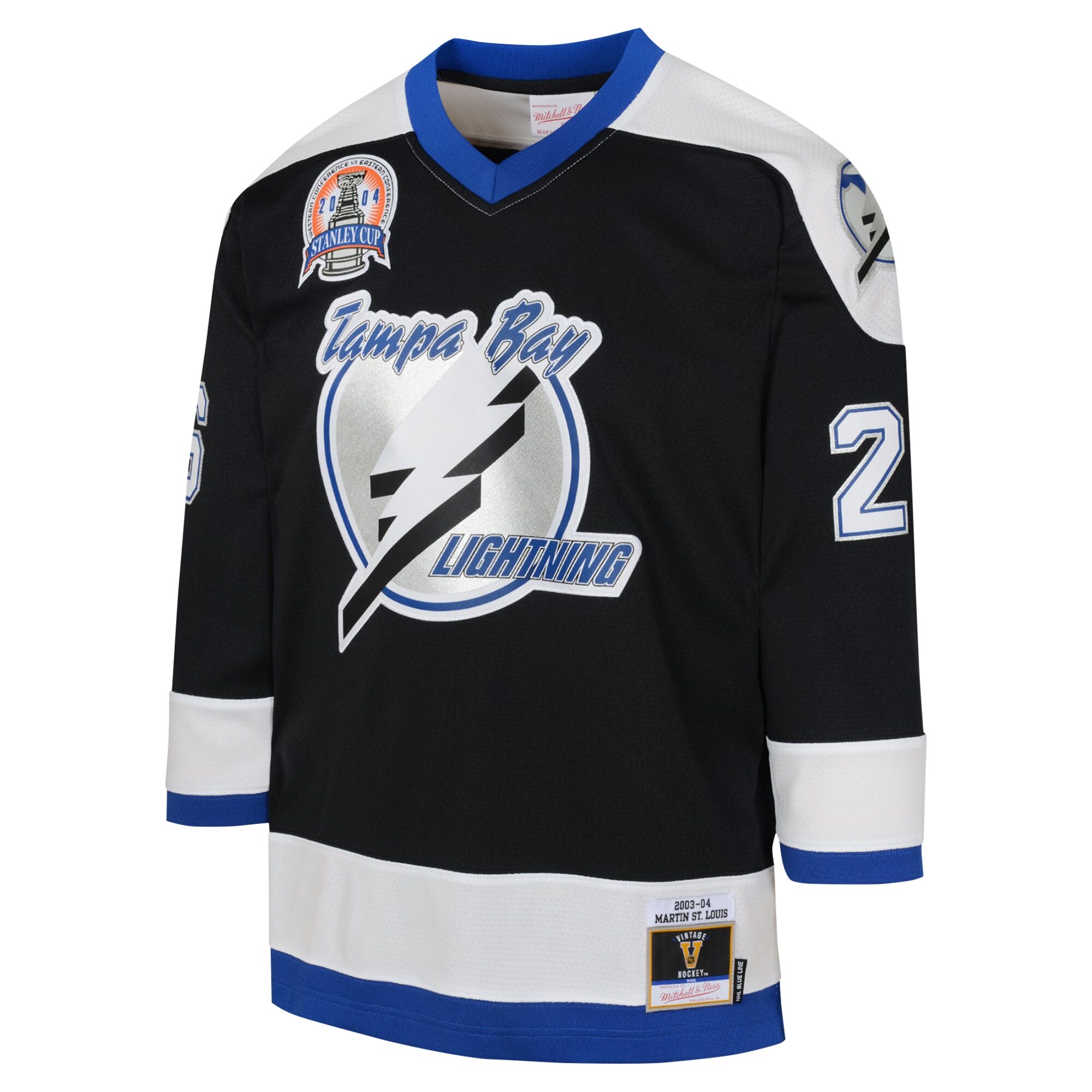 Martin St. Louis Tampa Bay Lightning Mitchell & Ness Youth 2003 Blue Line Player Jersey – Black