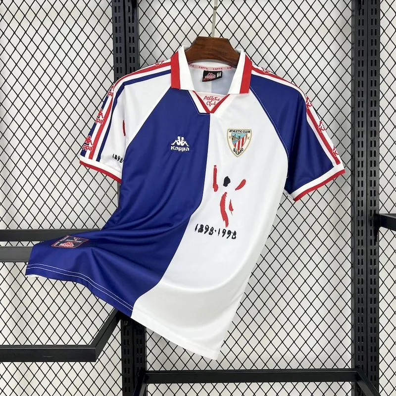 Retro 1997-98 Athletic Bilbao Away Sponsors Football jersey