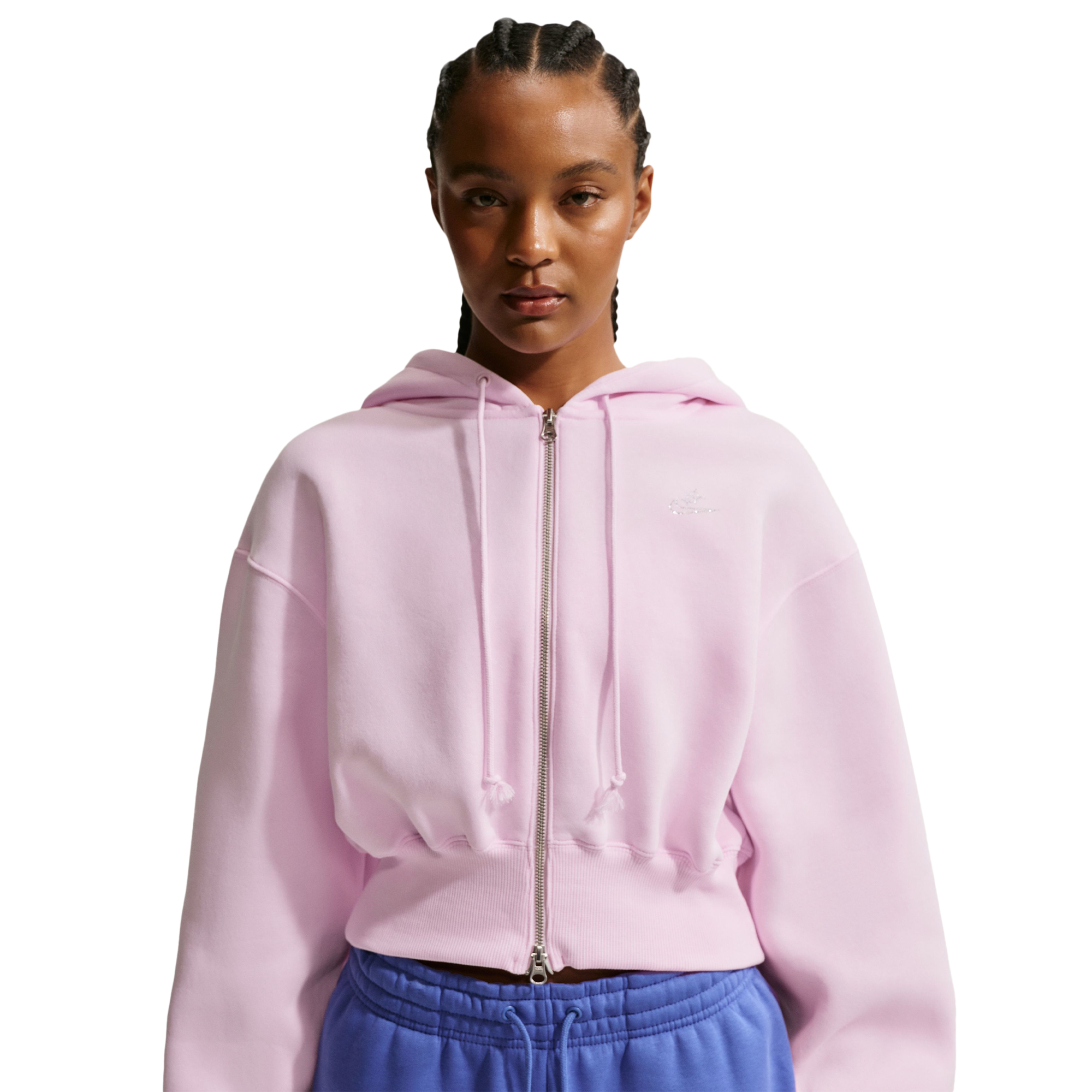Nike NSW Phoenix Fleece Bling Crop Full-Zip Hoodie