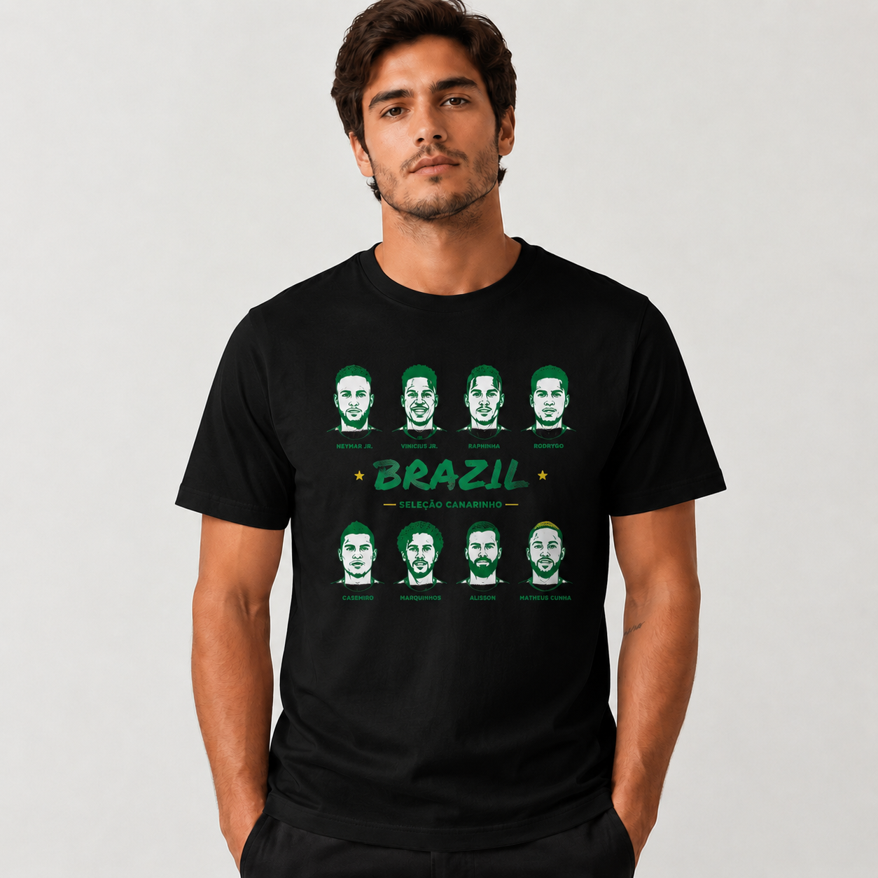 Brazilian Player Pure Cotton T-Shirt – Limited-Time Offer