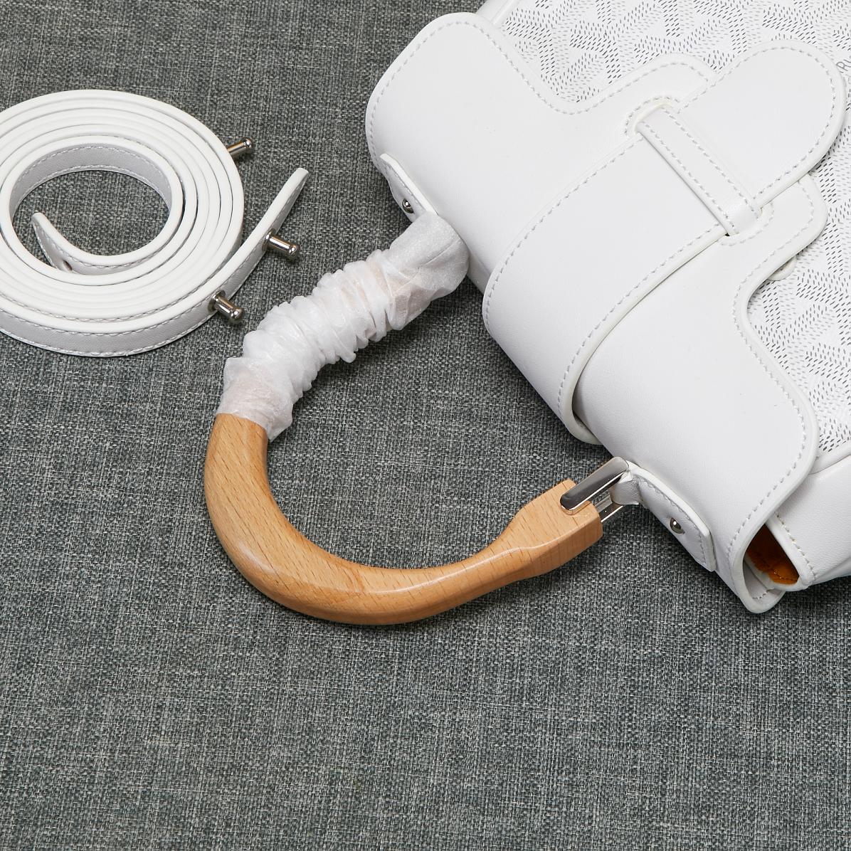 Goyard Saigon Souple Mini Bag White Canvas 20cm