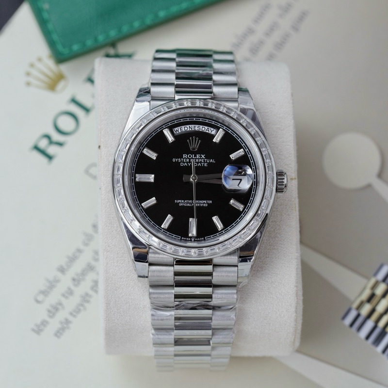 [Superclone] Rolex Day-Date 40mm Bright Black Dial President 228396TBR