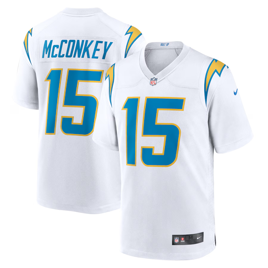 Los Angeles Chargers Ladd McConkey Nike White Game Jersey