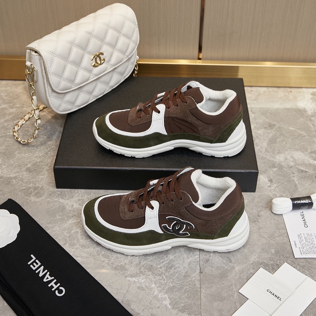 Chanel Cc Suede Brown Green