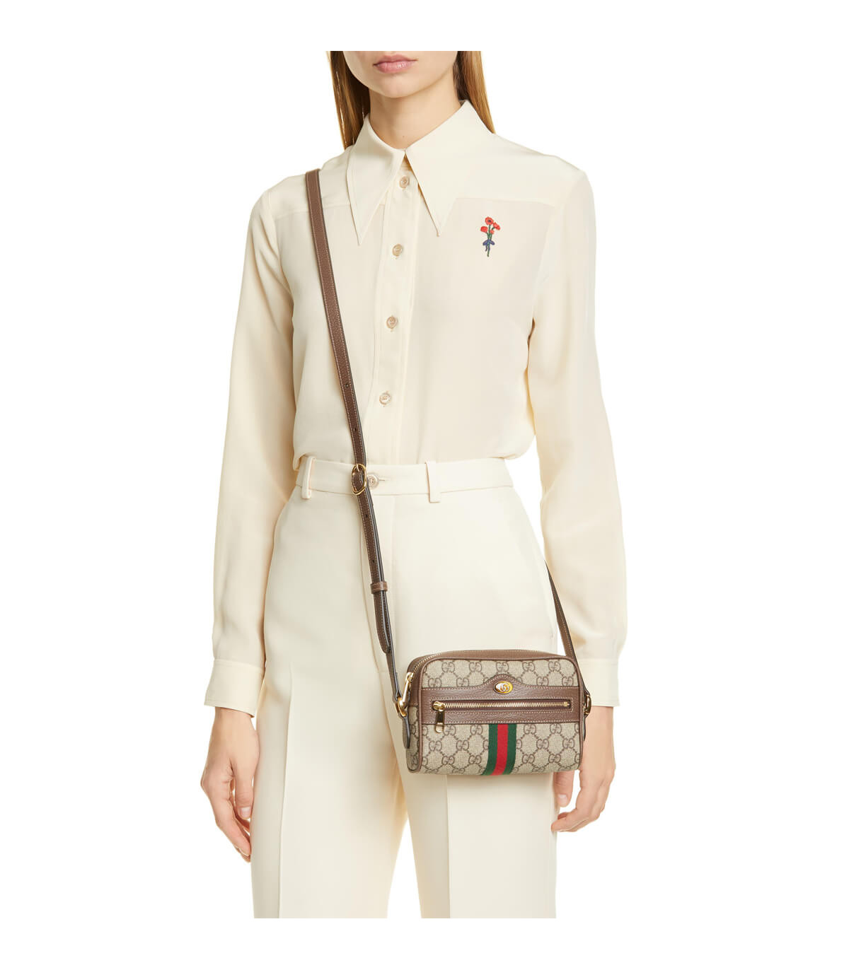 Gucci Ophidia GG Supreme Mini Bag Beige
