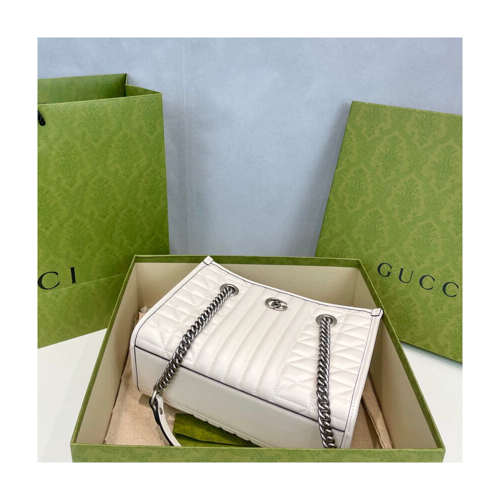 Gucci GG Marmont Small Tote Bag White