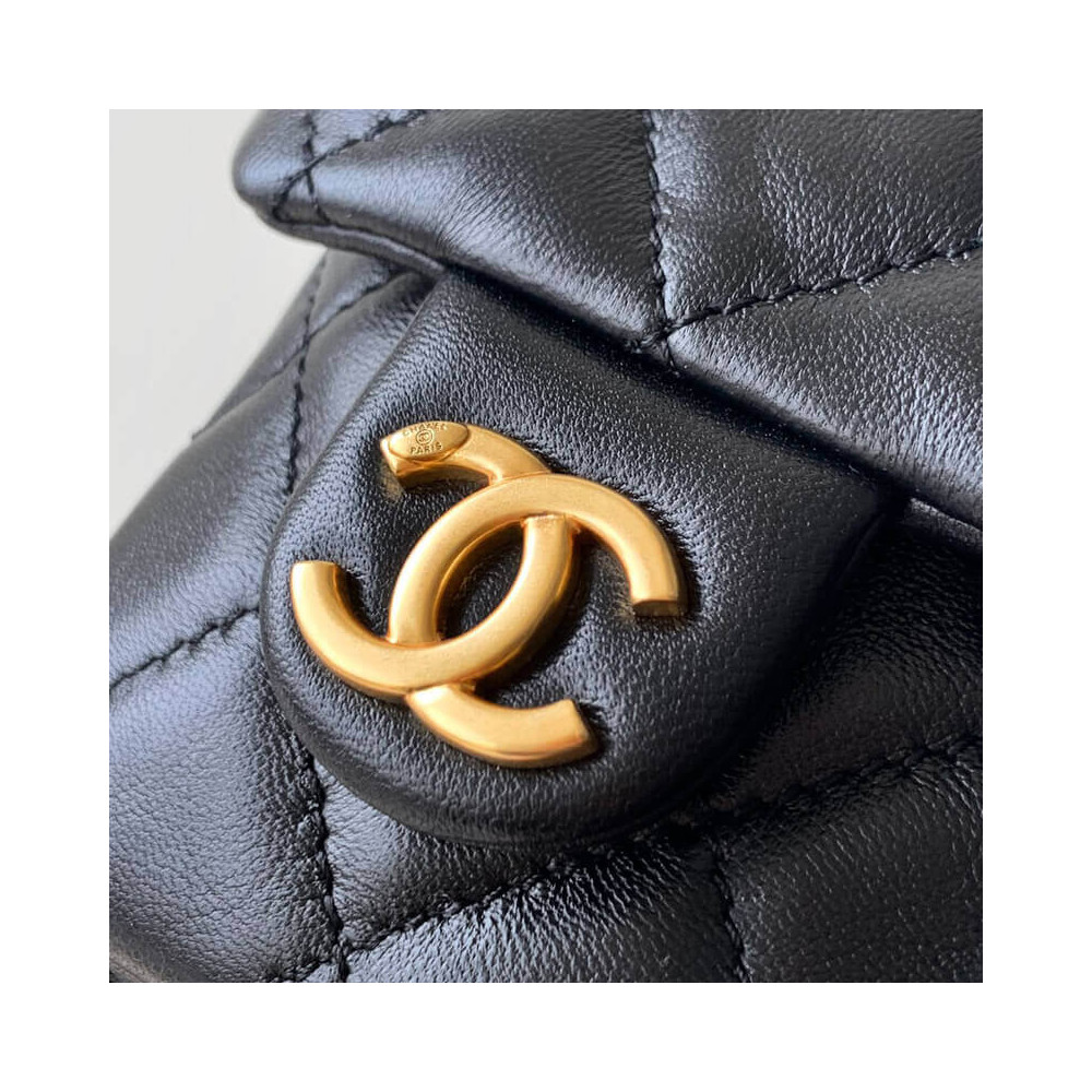 Chanel Lambskin Backpack Black