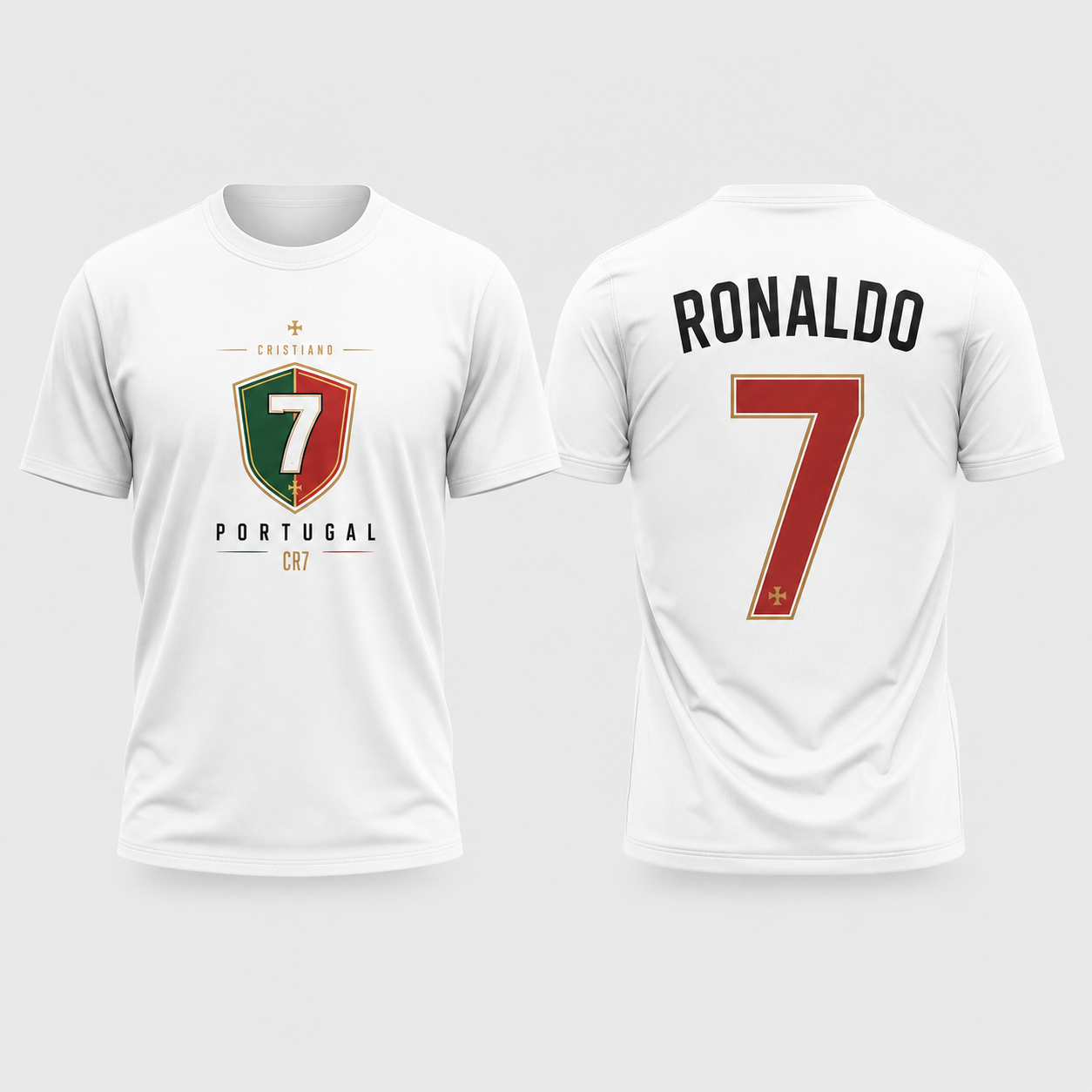 Cristiano Ronaldo Number Pure Cotton T-Shirt – Limited-Time Offer