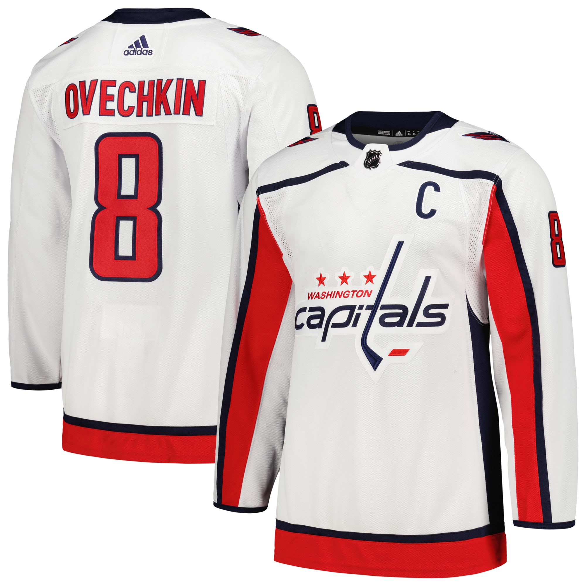 Alexander Ovechkin Washington Capitals adidas Away Captain Primegreen Authentic Player Jersey – White