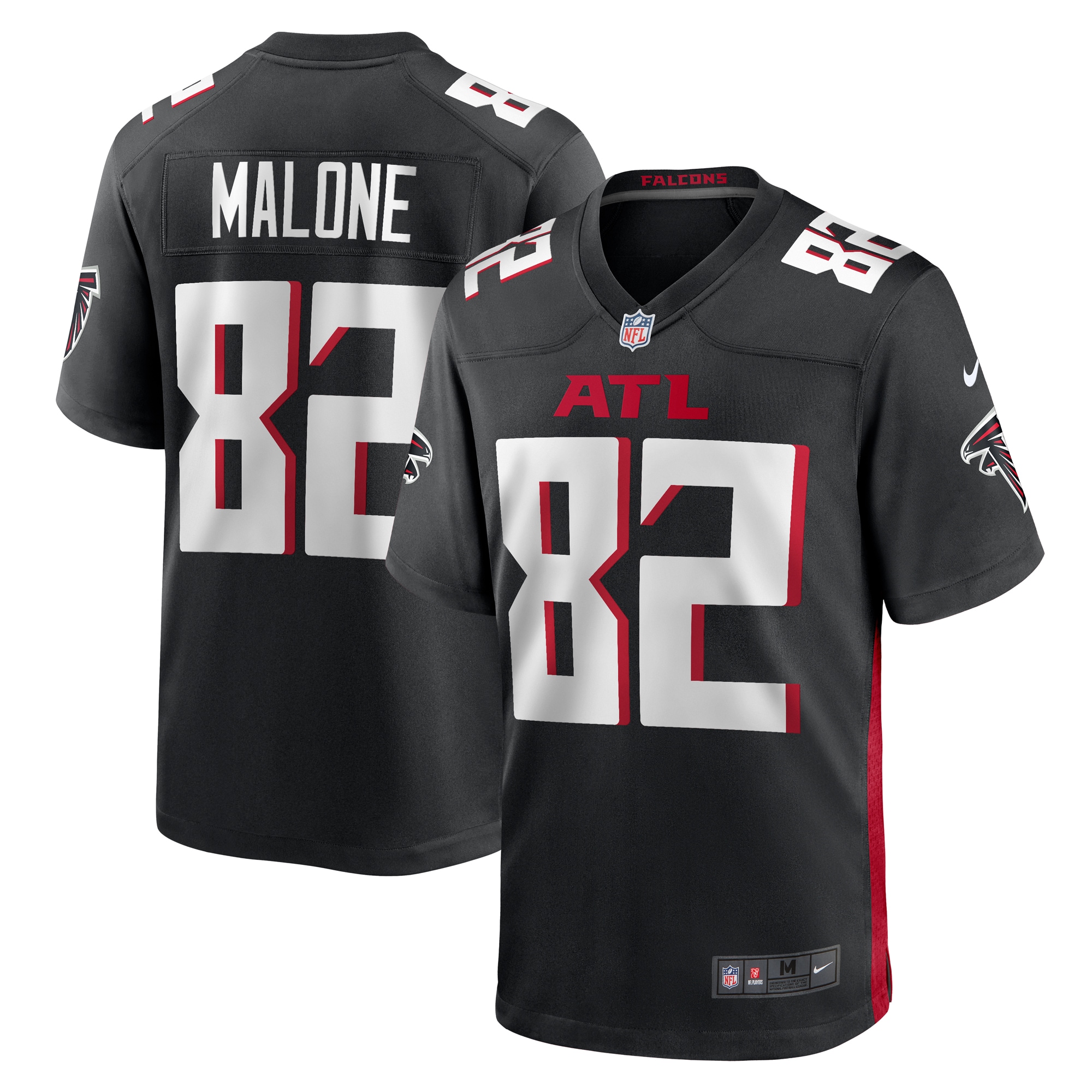 Xavier Malone Atlanta Falcons Nike  Game Jersey -  Black