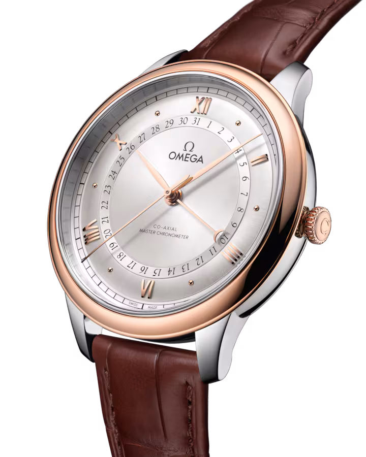 Omega De Ville Prestige 42 mm Silver Dial Stainless Steel  Sedna™ 18k Rose Gold Strap 434.23.42.22.02.001
