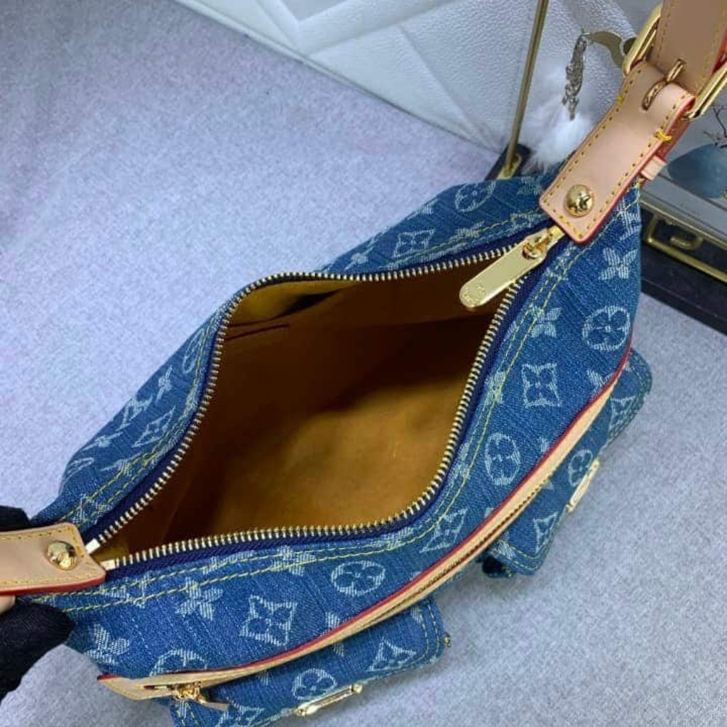 Louis Vuitton Baggy PM Monogram Denim Blue 30Cm M95049
