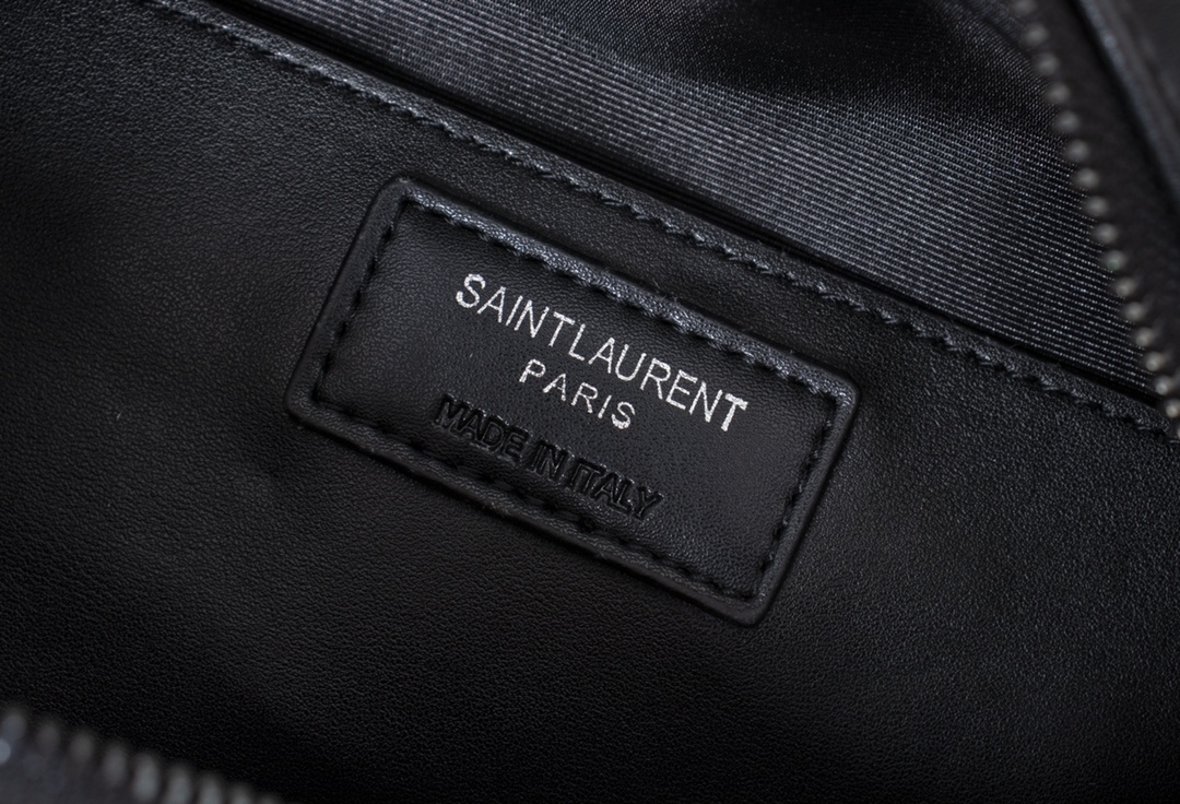 Saint Laurent Lou Camera Bag In Quilted Black Noir Leather 23Cm