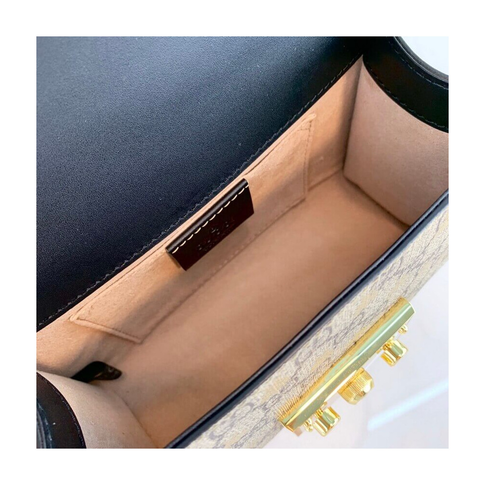 Gucci Padlock Small GG Bees Shoulder Bag