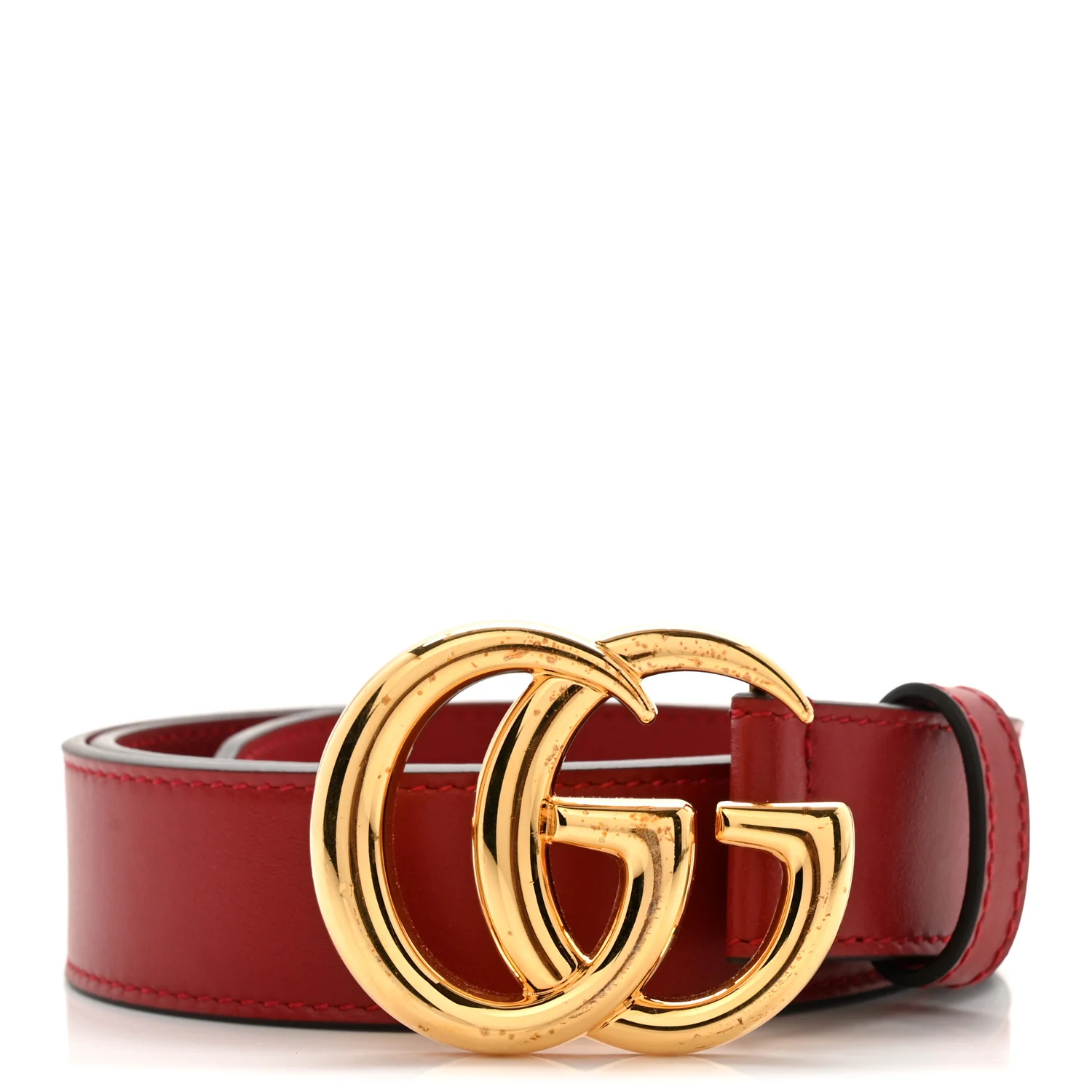 Plutone Calfskin Double G 30mm Belt 75 30 Red