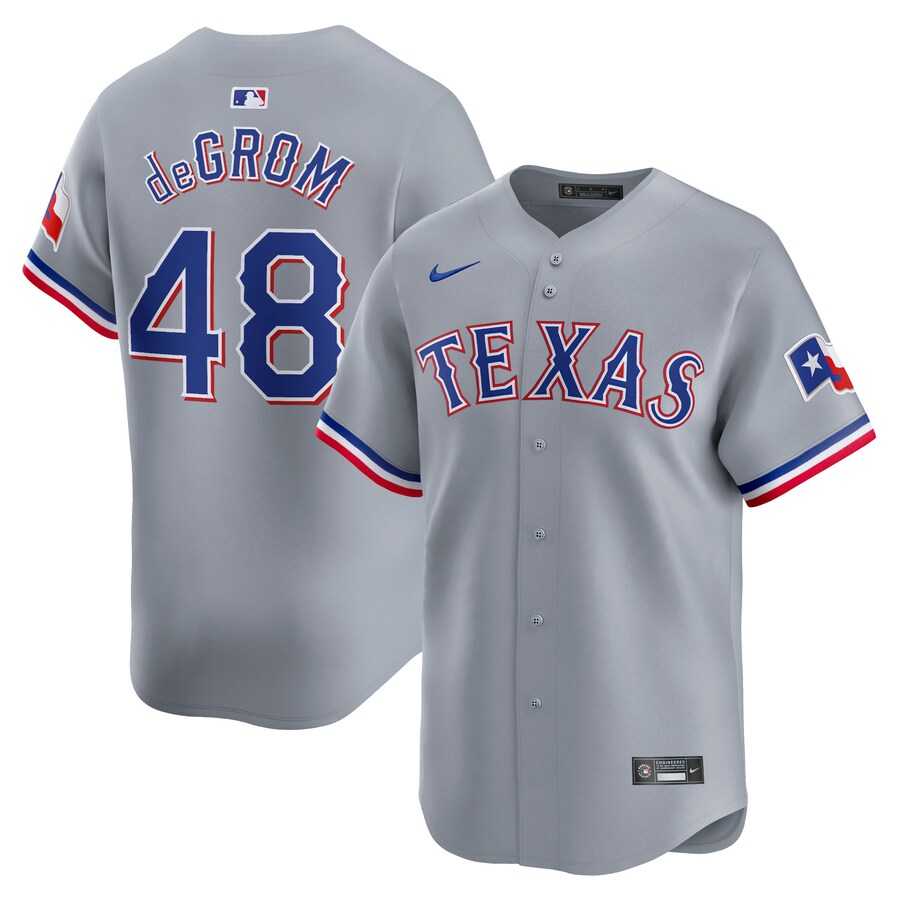 Jacob deGrom Texas Rangers Away Limited Player Jersey Gray