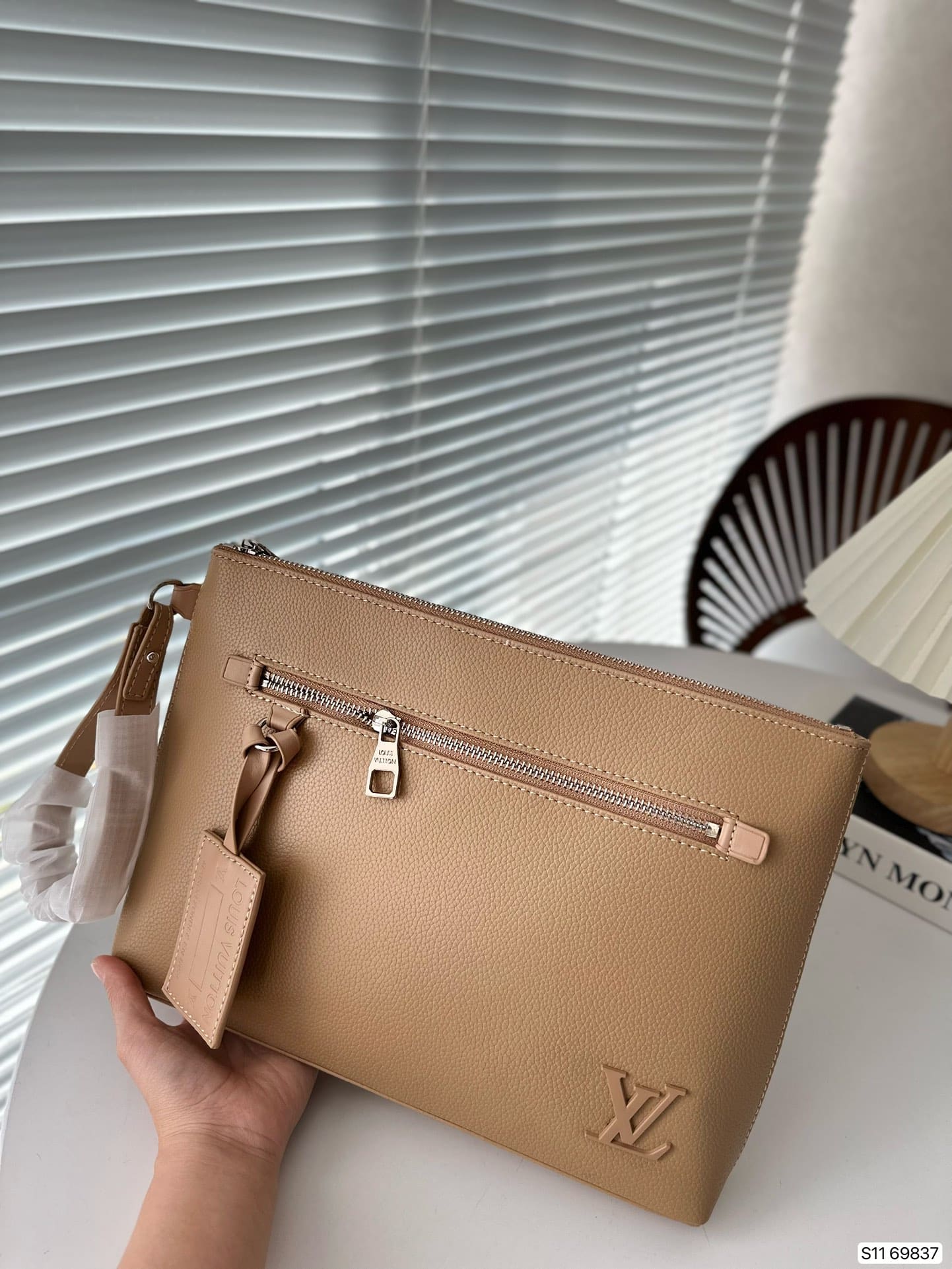 Louis Vuitton Takeoff Pouch Beige 30Cm