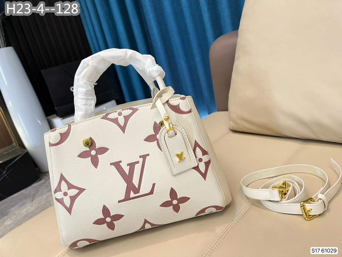 Louis Vuitton Montaigne Bag Cream Color 30Cm M45778