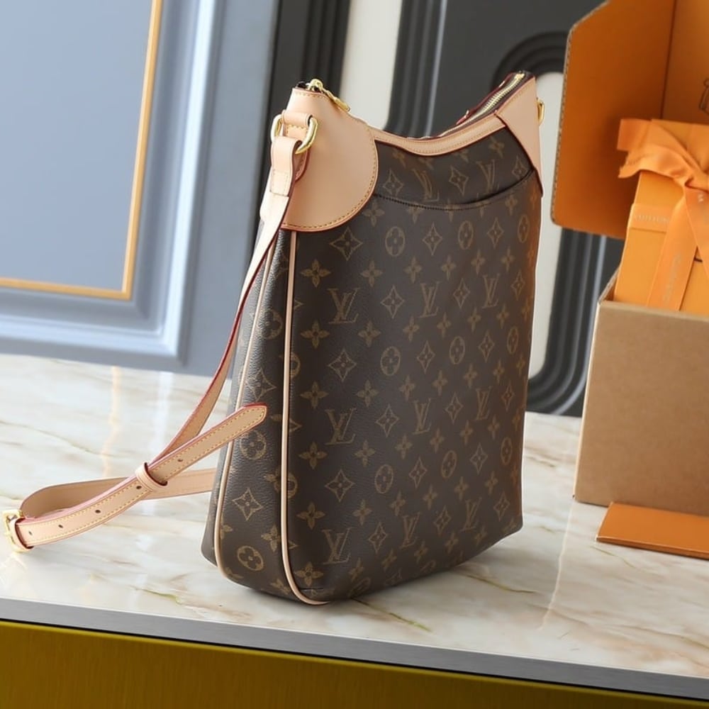 Louis Vuitton Odéon PM Monogram Canvas Shoulder Bag Brown 29cm