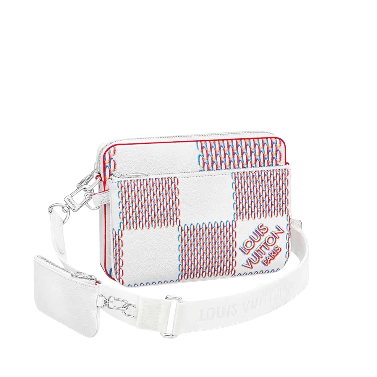 Louis Vuitton Trio Messenger Bag White 25Cm M20665