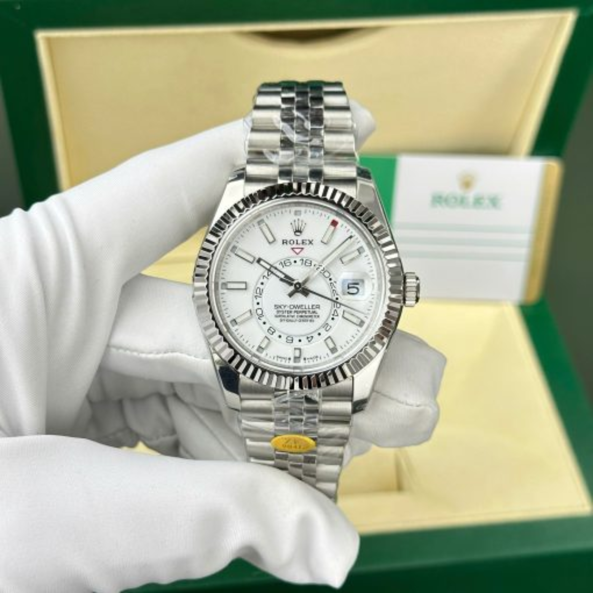 [SUPER CLONE] Rolex Sky-Dweller 42mm Steel White Dial Jubilee 336934-0004