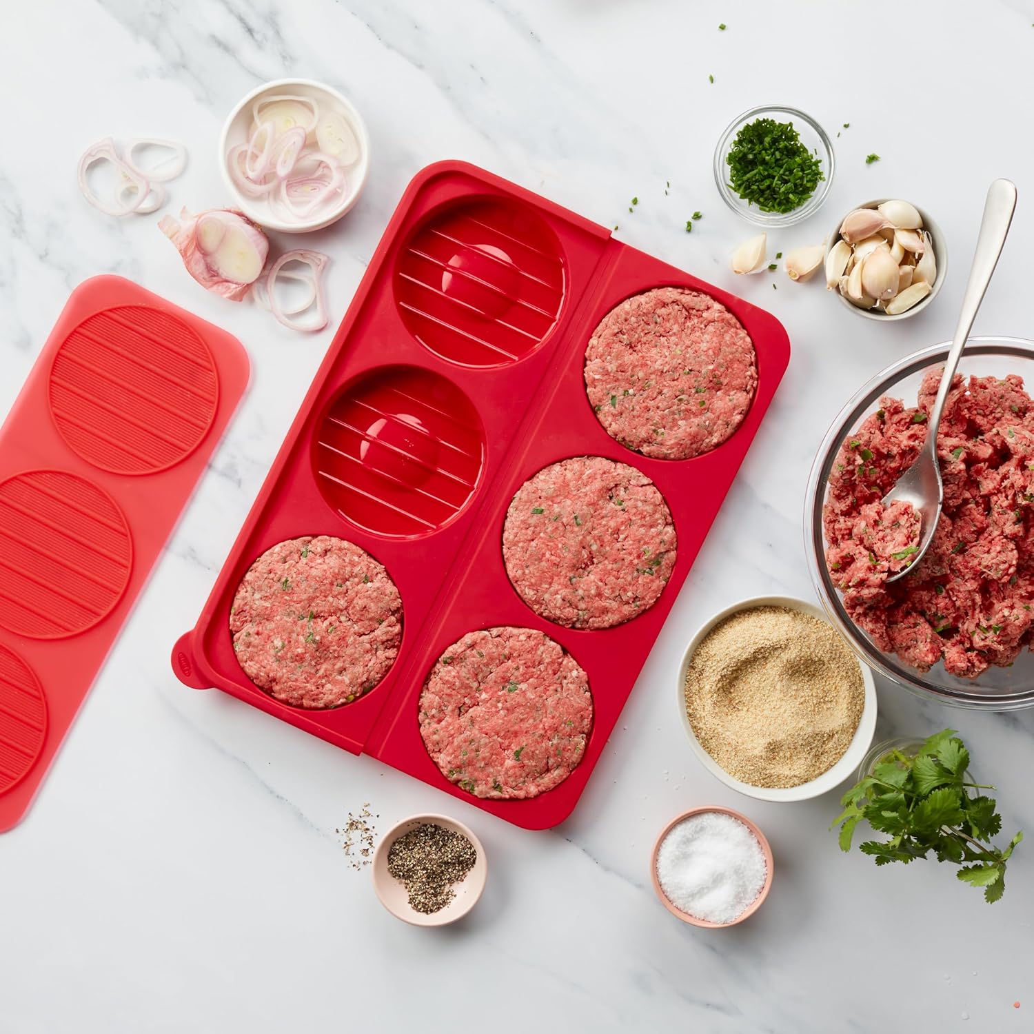 Burger Mold Hamburger Press Patty Freezer Container