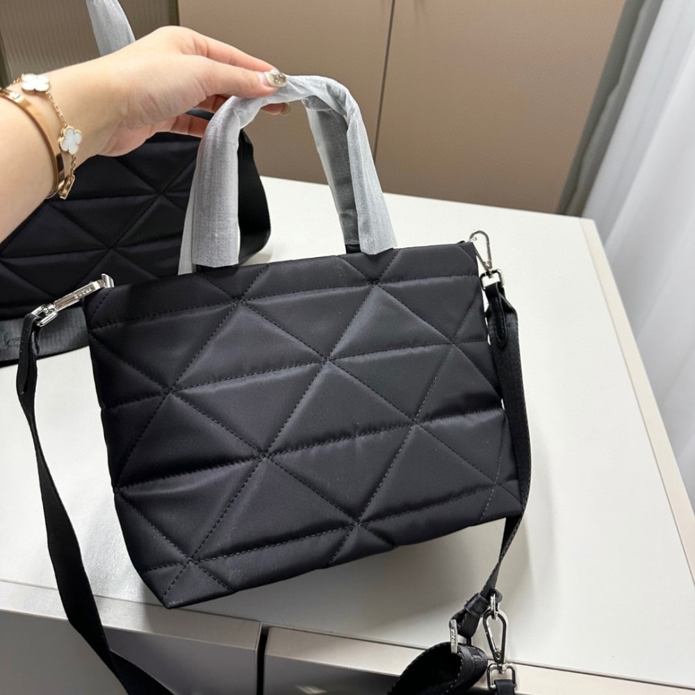 Prada Re Nylon Padded Tote Bag Black 23Cm