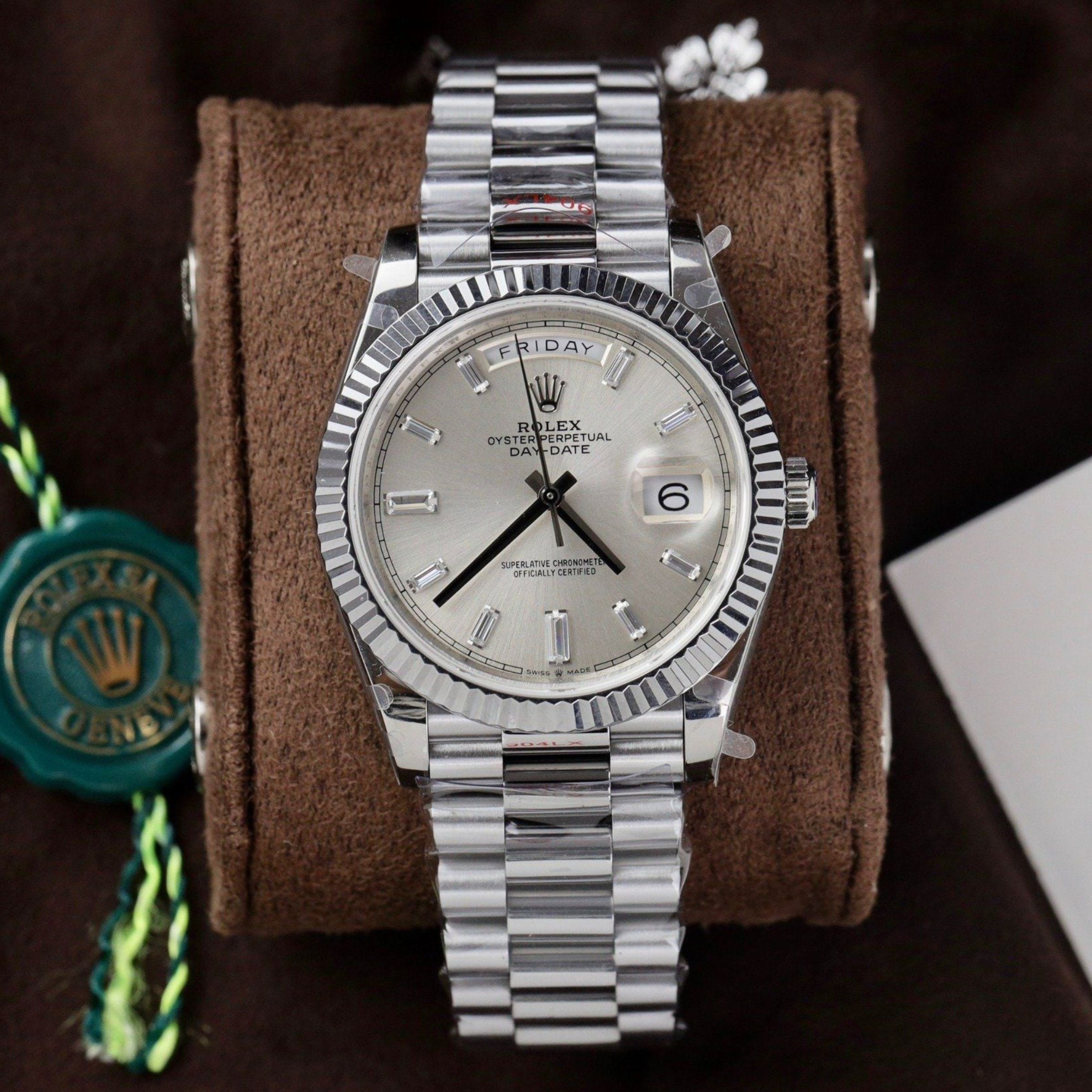 [Superclone] Rolex Day-Date 36mm Silver Dial President 128236