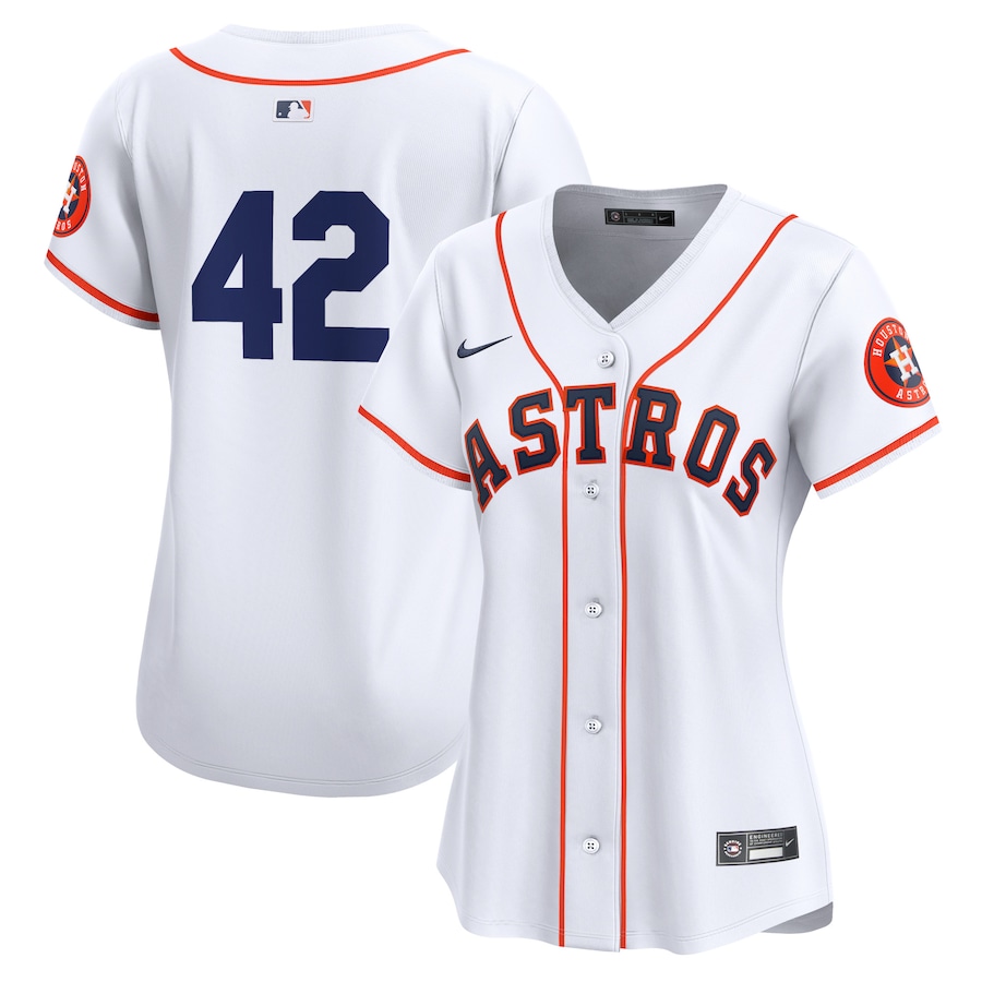 Houston Astros Women's 2024 Jackie Robinson Day Home Limited Jersey White