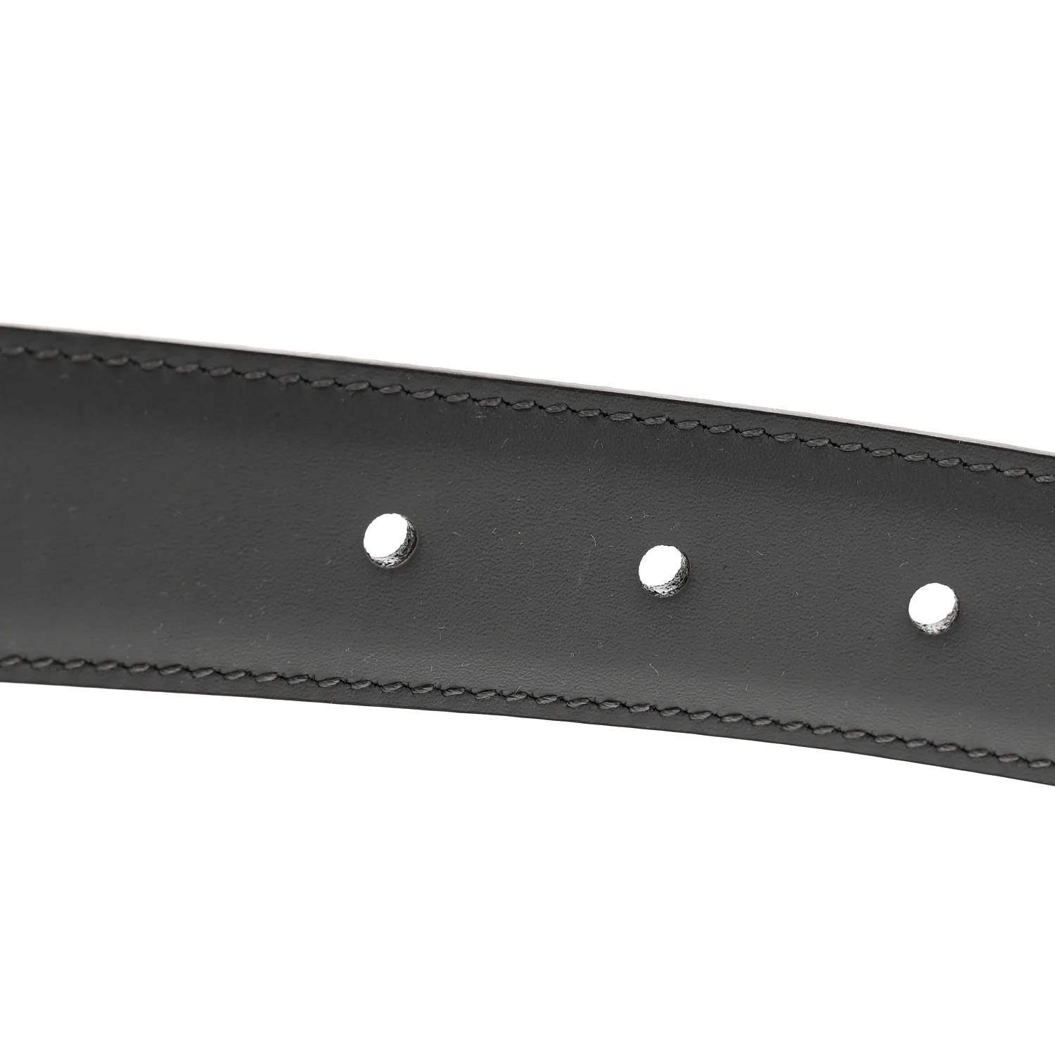 Selleria Calfskin GG Supreme Monogram Reversible Belt 80 32 Graphite Grey Black