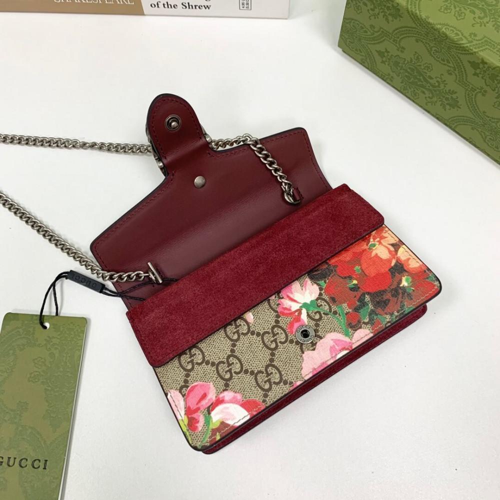 Gucci Dionysus GG Blooms Super Mini Bag Red