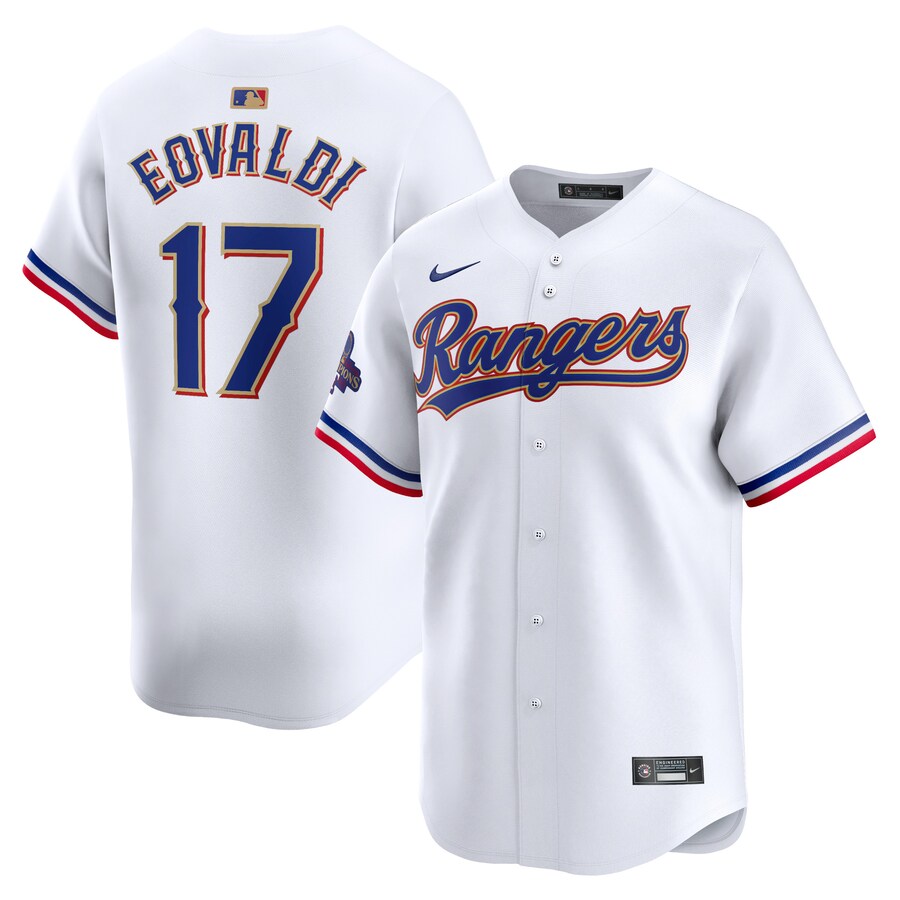 Nathan Eovaldi Texas Rangers 2024 Gold Collection Limited Player Jersey  White