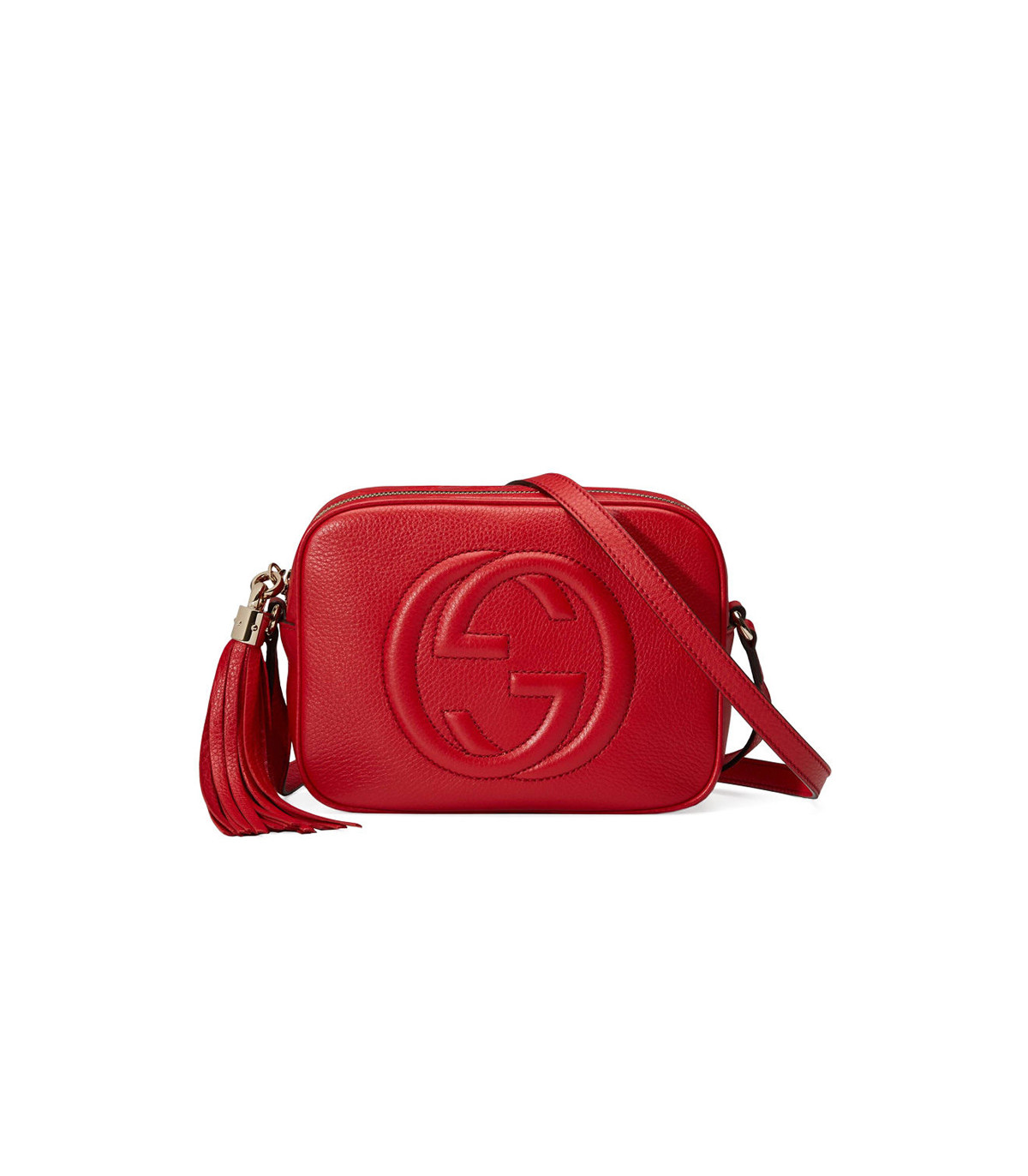Gucci Soho Small Leather Disco Bag Red