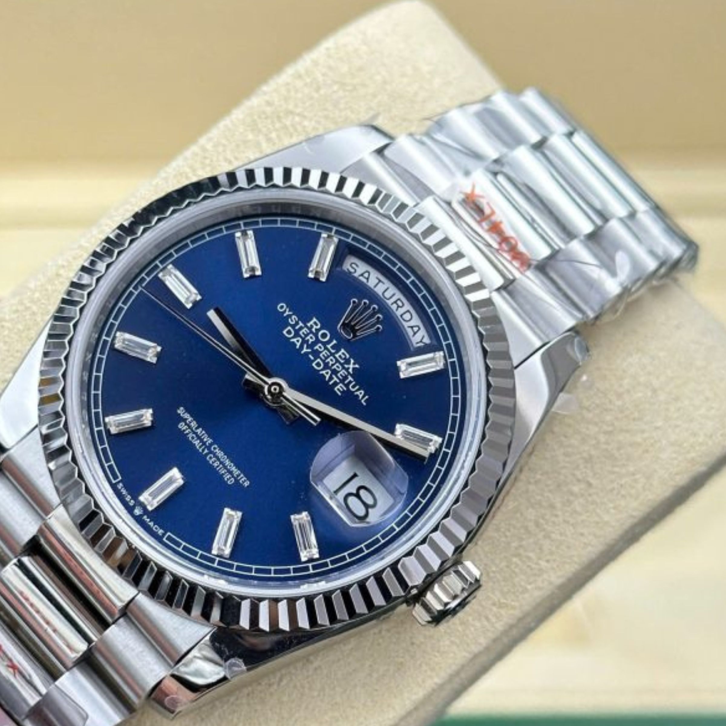 [Superclone] Rolex Day-Date 36mm Bright Blue Dial President 128236