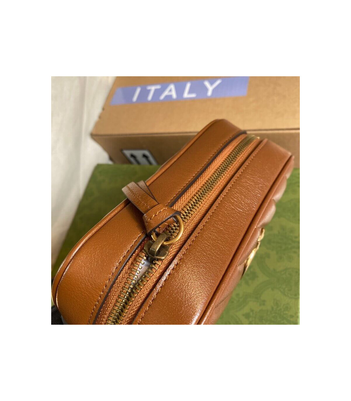 Gucci GG Marmont Matelasse Mini Bag Brown