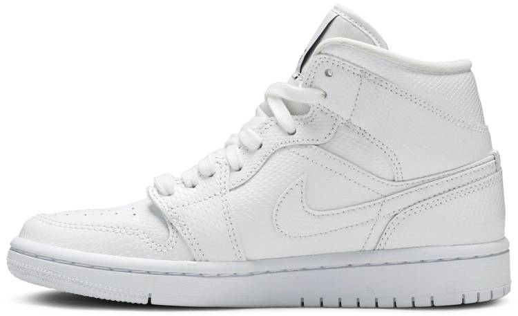 Air Jordan 1 Mid White Snakeskin BQ6472-110