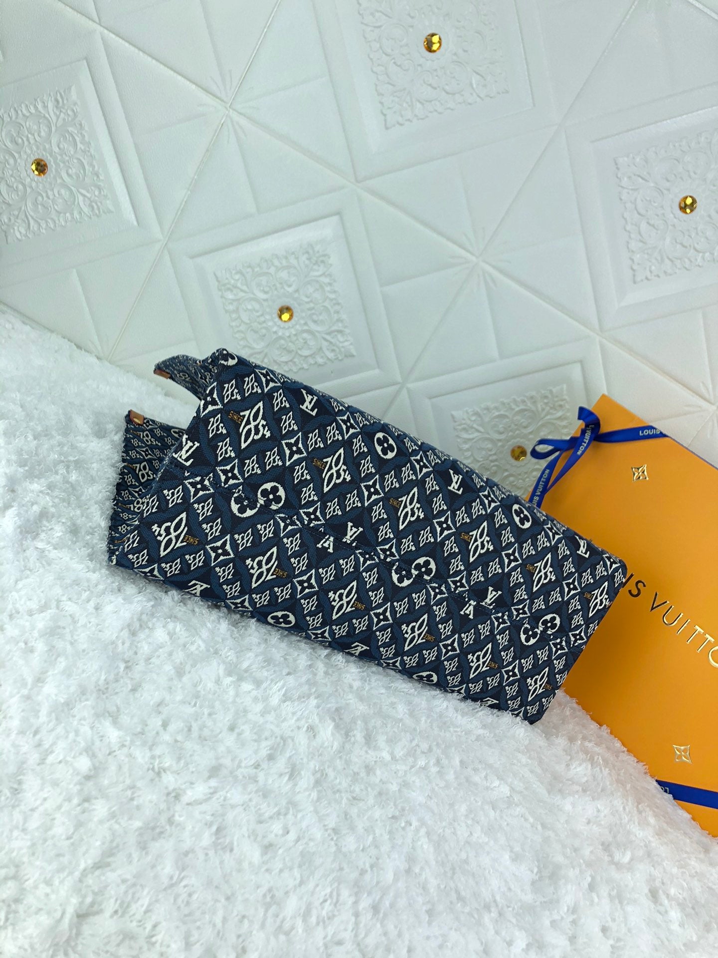 Louis Vuitton Onthego Mm Limited 1854 Denim Onthego Tote Medium Handbag 35cm