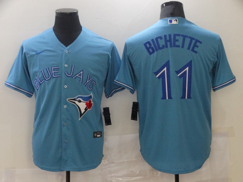Men's Toronto Blue Jays Bo Bichette #11 Light Blue Replica Baseball Jersey