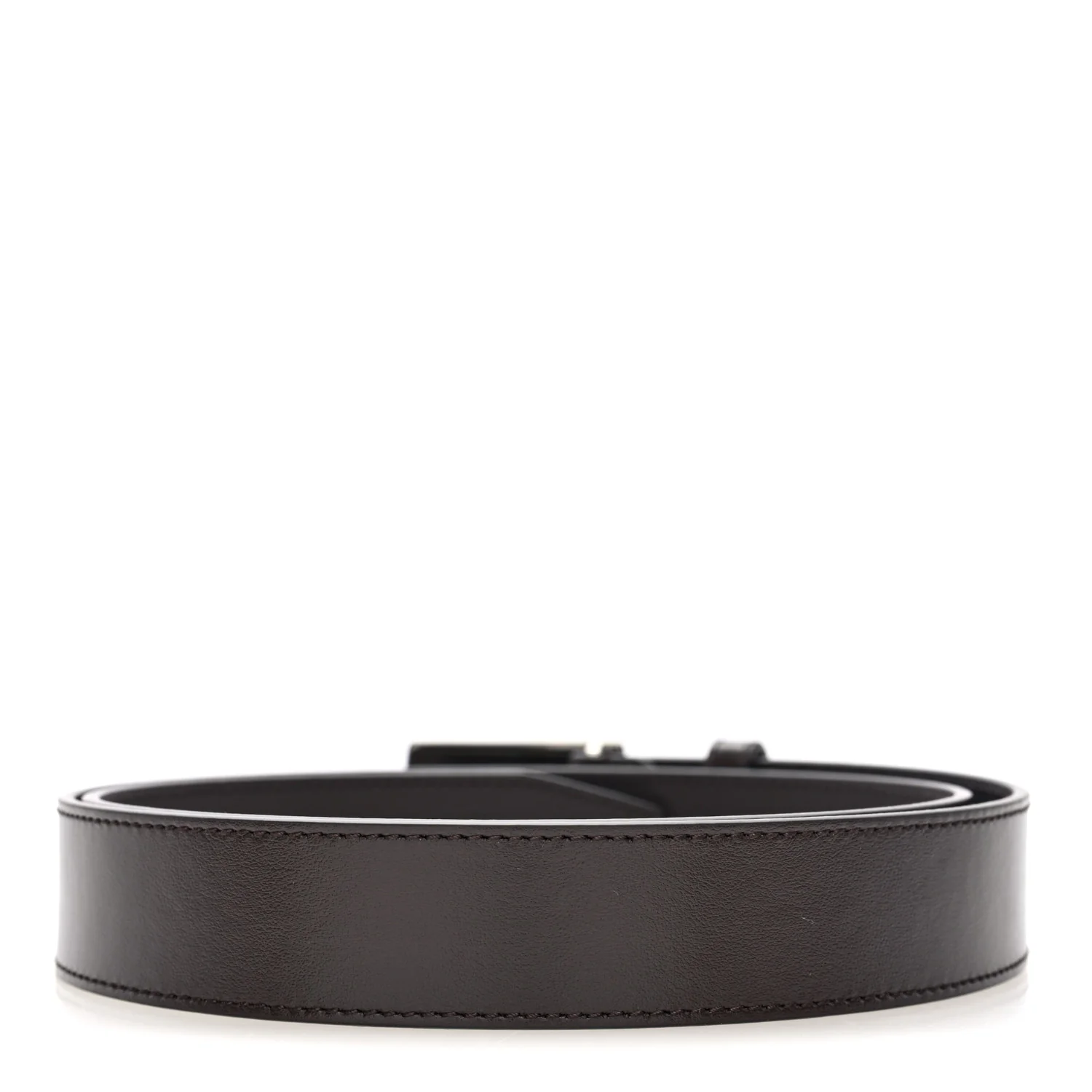 Plutone Calfskin Plaque GG 30mm Belt 90 36 Cocoa