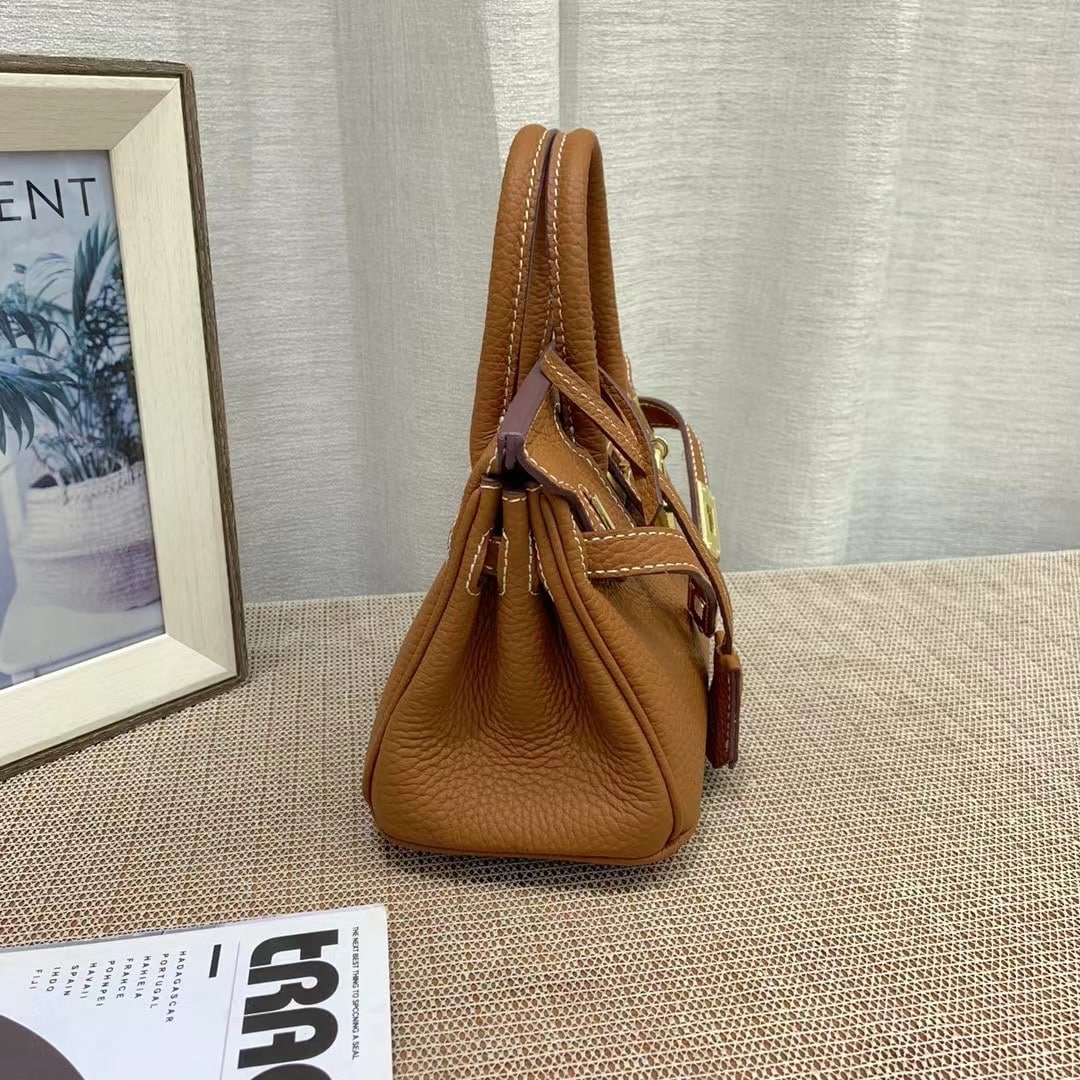 Hermes Birkin Mini Gold Hardware Epsom Brown 20Cm