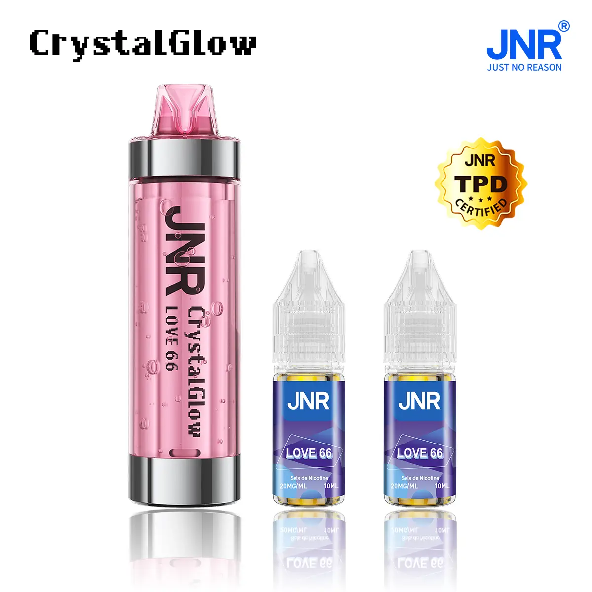 JNR Crystal Glow 33K Puffs - Kit Pod Remplissable et Rechargeable