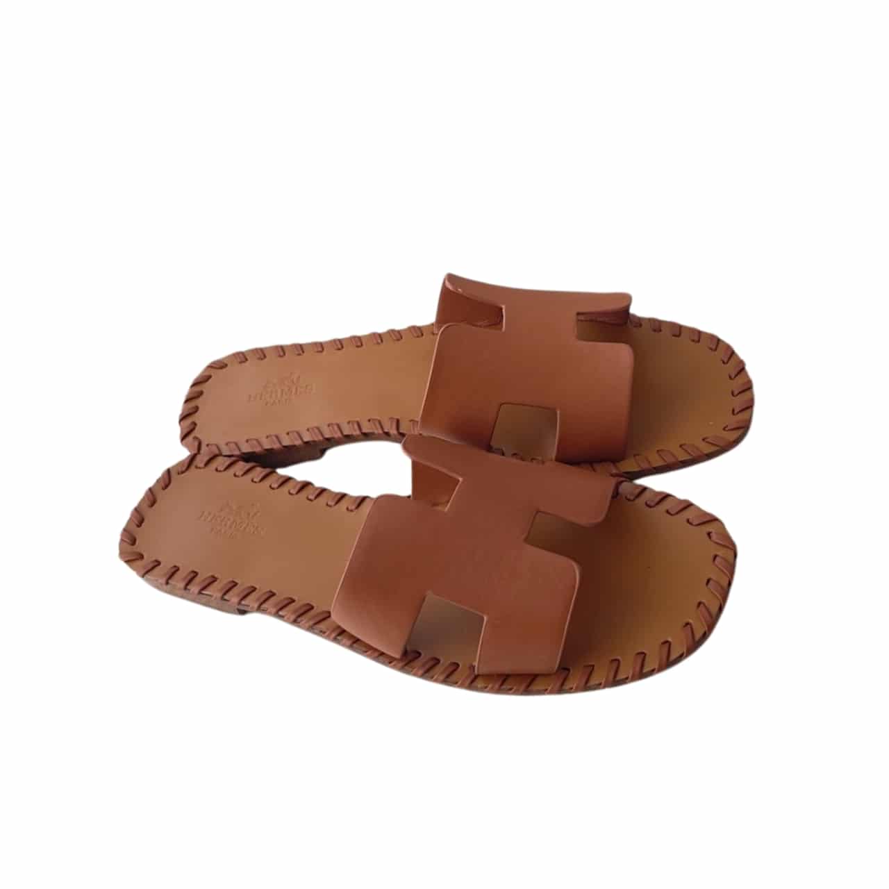 Herm?S Oran Sandals Stitching In Brown