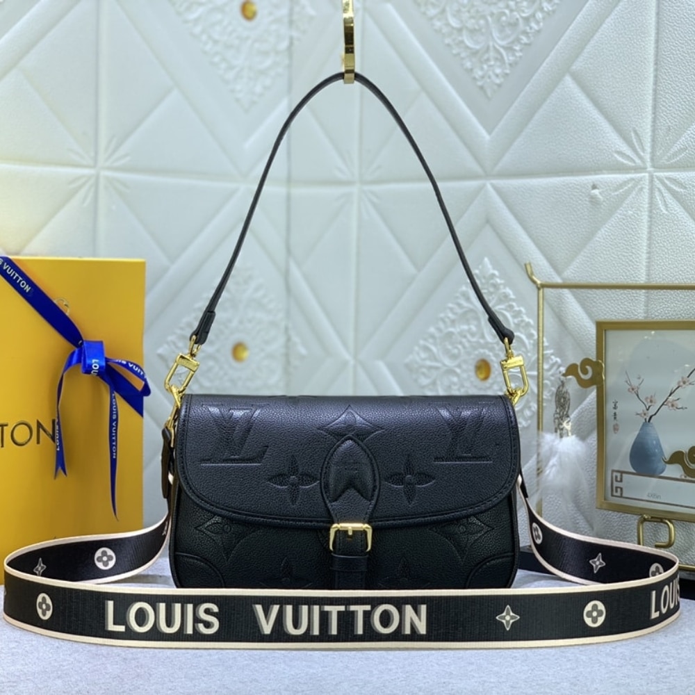 Louis Vuitton Diane Monogram Empreinte Black 24Cm M46386