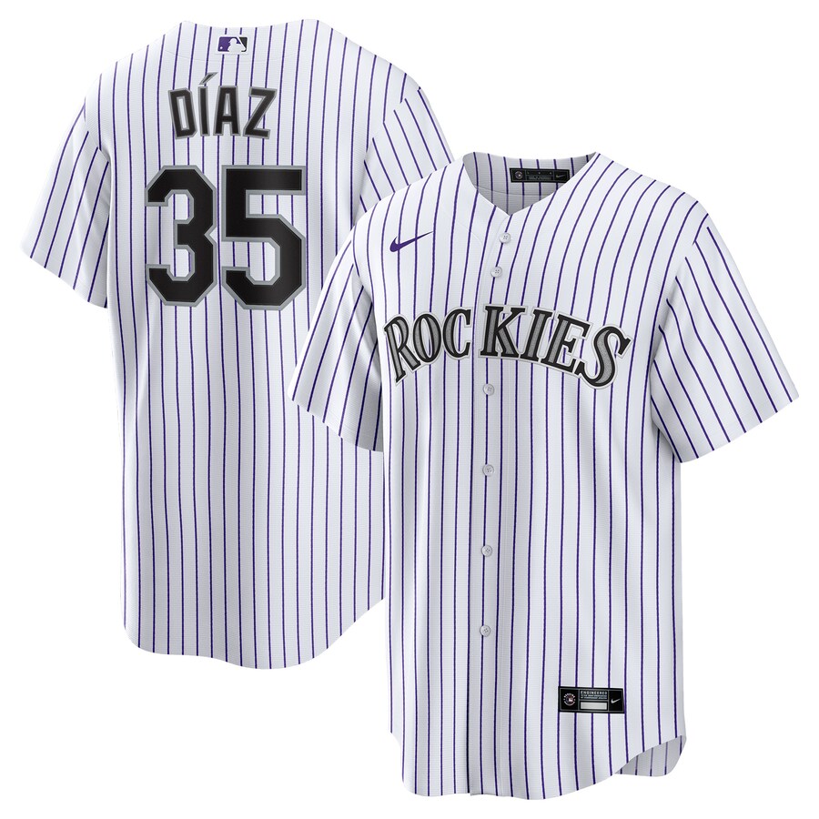 Elias Diaz Colorado Rockies Home Player Jersey White