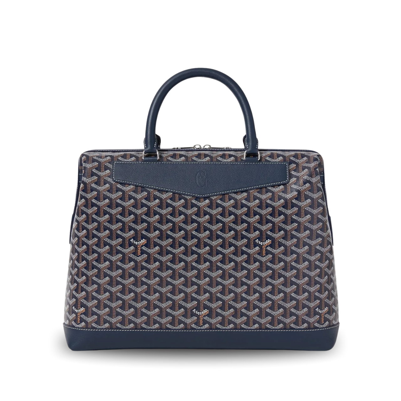 Goyard Cisalpin Document Case 39 Cm Navy Blue Goyardine Canvas And Calfskin